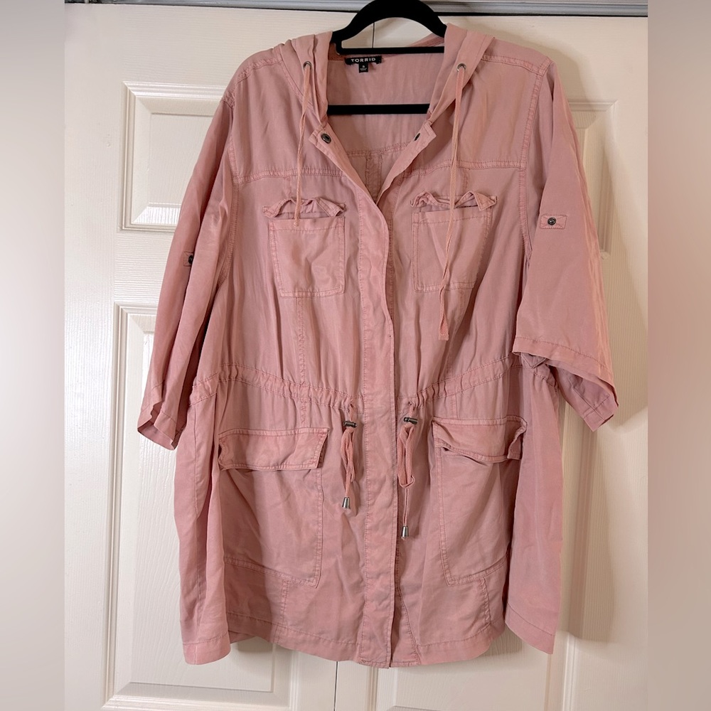 Blush anorak coat